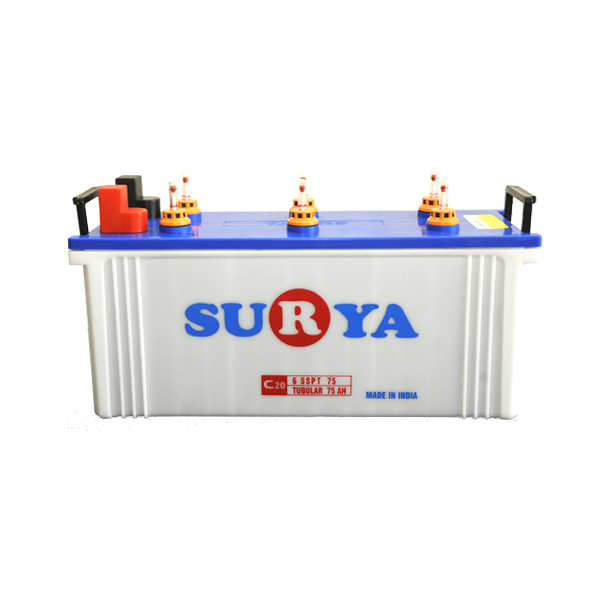 Surya 6SSPT75 75Ah Flat Battery Om Electronics and Batteries Chennai