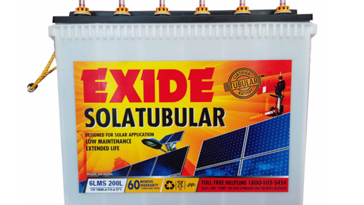 Exide Solar Tubular C10 200AH Inverter Battery - Om Electronics and  Batteries Chennai