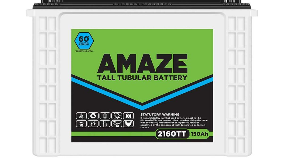 Amaze 2160TT 150Ah Inverter Battery - Om Electronics and Batteries
